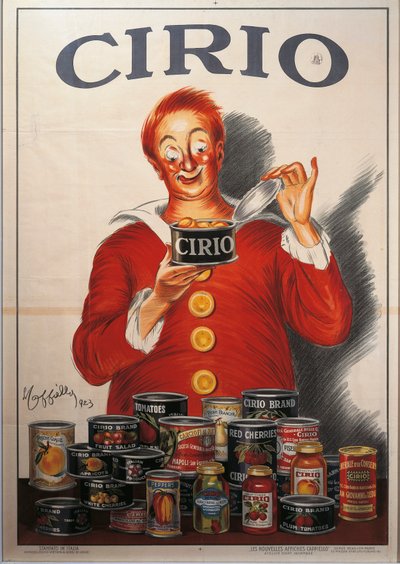 Cirio gıda koruma alanı reklamı, Leonetto Cappiello (1875-1942), illüstrasyon by Leonetto Cappiello
