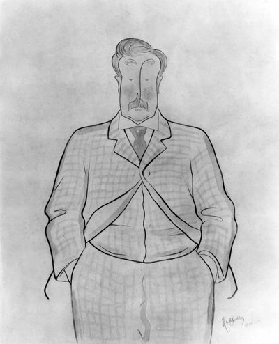 Alphonse Allais (1854-1905) Fransız gazeteci ve yazar, çizimi Leonetto Cappiello by Leonetto Cappiello