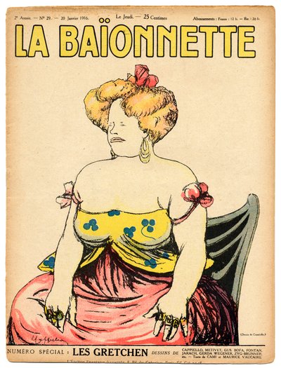 Renklerde Hiciv “La Baionnette”in Kapağı by Leonetto Cappiello