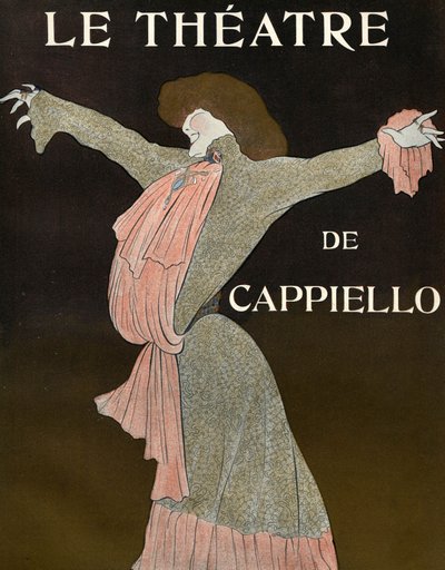 'Le Theatre' dergisinin ön kapağı by Leonetto Cappiello