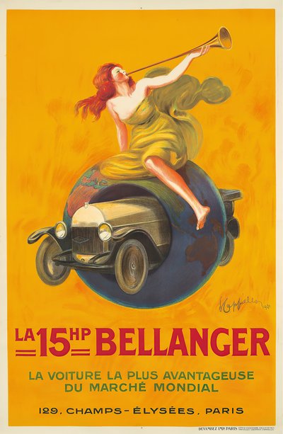 15HP Bellanger, 1921. by Leonetto Cappiello