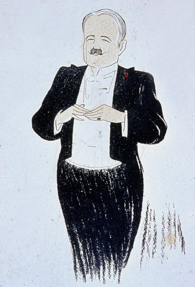 Marcel Prevost (1862-1941) Cappiello tarafından çizilen Fransız romancı 1905 by Leonetto Cappiello