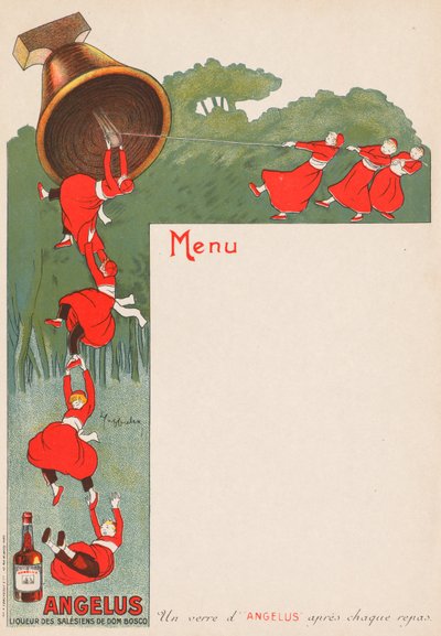 Menü Sayfası (Angelus: Dom Bosco Satışçılarının İçkisi) by Leonetto Cappiello