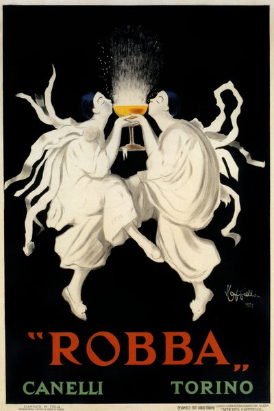 Afiş reklamı Spumante Robba Canelli, Torino, İtalya, 1921 by Leonetto Cappiello