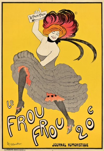 Fransız dergisi "Le Frou Frou"nun reklamını yapan afiş, 1899 by Leonetto Cappiello