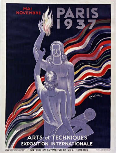 1937 Uluslararası Paris Sergisi afişi, 1937. by Leonetto Cappiello
