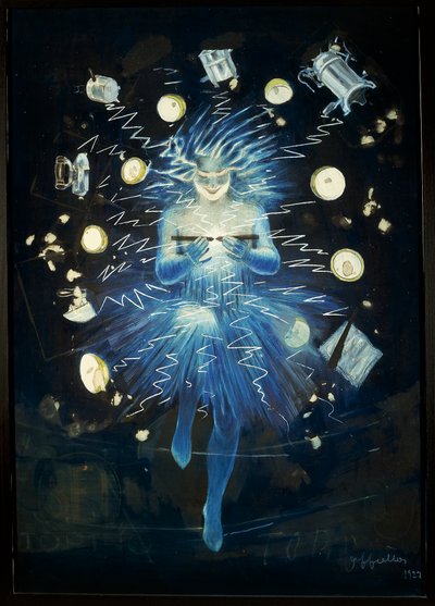Elektrikli cihaz için reklam taslağı, Leonetto Cappiello, pastel çizim by Leonetto Cappiello
