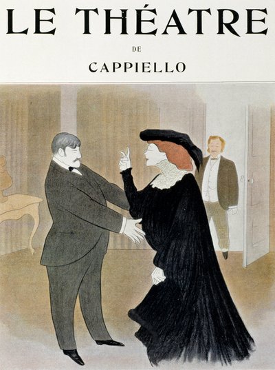Aktörler Lucien Guitry (1860-1925) ve Jane Harding, Paris