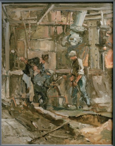 L.Sandrock, onarım işi. çelik fabrikasında by Leonhard Sandrock