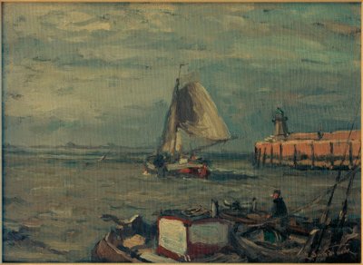Deniz fenerli iskele (Emden) II by Leonhard Sandrock