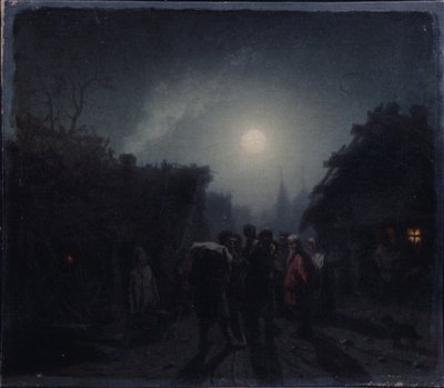 Bir Tavernadan Önce. Gece çekimi, 1860