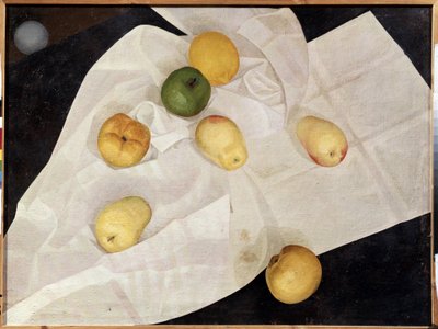 ""Elma ve limonlu natürmort"" (Elma ve limonlu natürmort) Tablo, Leonid Terentevich Chupyatov (1890-1942) 1923 Rus Devlet Müzesi Saint Petersburg by Leonid Terentlevich Chupyatov