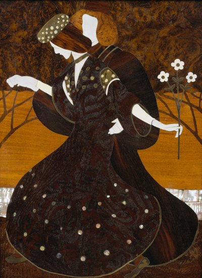 Çekmeceli dolap, yaklaşık 1908, Leopold Bauer (1872-1938), ceviz, pirinç ve sedef, Detay, Avusturya, 20. yüzyıl by Leopold Bauer