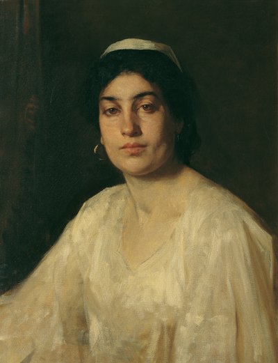 Mısırlı Bir Kadının Portresi by Leopold Carl Muller