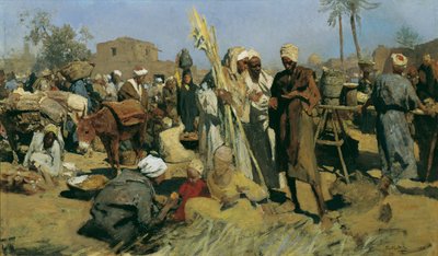 şeker kamışı pazarı by Leopold Carl Muller
