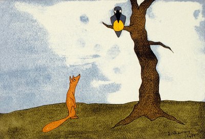 Tilki ve karga by Leopold Chauveau