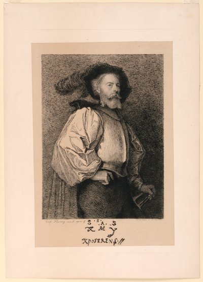 Bir Süvari Olarak Otoportre by Leopold Flameng