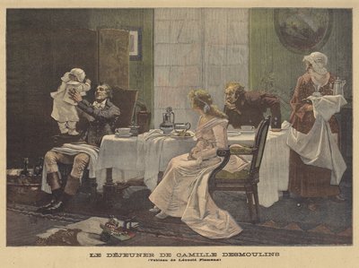 Camille Desmoulins'in Öğle Yemeği by Leopold Flameng