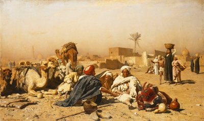 Bir Arap Kampı, 1880 by Leopold Karl Muller