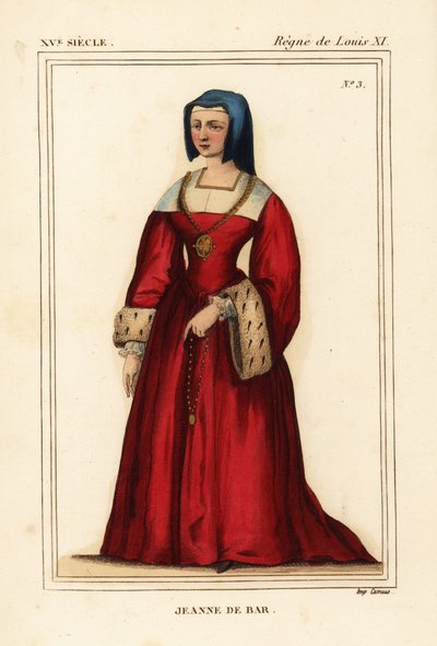Jeanne de Bar, Louis de Luxembourg#39;un karısı Robert de Bar#39;ın tek kızı by Leopold Massard