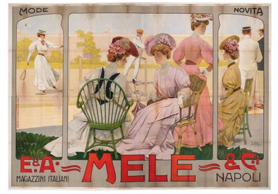 Napoli Mele Alışveriş Merkezi için reklam afişi by Leopoldo Metlicovitz