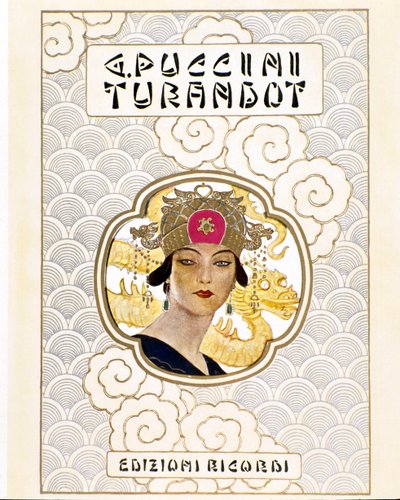 Turandot operası için skor kapağı c. 1926 (gravür) by Leopoldo Metlicovitz