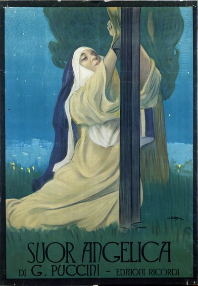 Giacomo Puccini'nin “Suor Angelica” (Kardeş Angelica) Operası by Leopoldo Metlicovitz