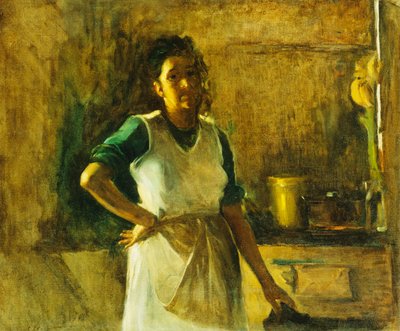 Aşçı (tuval üzerine yağlı boya) by Leopoldo Romañach
