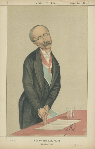 Sir Henry Bartle Edward Frere (renkli taş baskı) by Leslie Matthew (1851-1922) Ward
