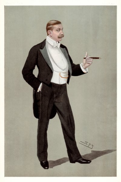 Bir Alman Ataşesi, Baron Hermann von Eckardstein, Alman diplomat, 1898. by Leslie Matthew Ward