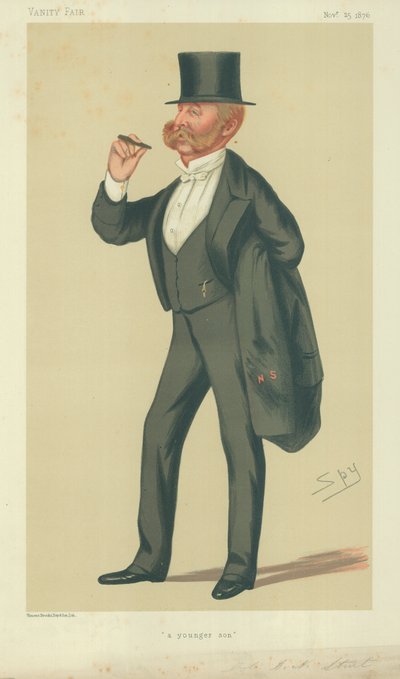 Albay Charles Napier Sturt, Küçük bir oğul, 25 Kasım 1876, Vanity Fair karikatürü by Leslie Matthew Ward