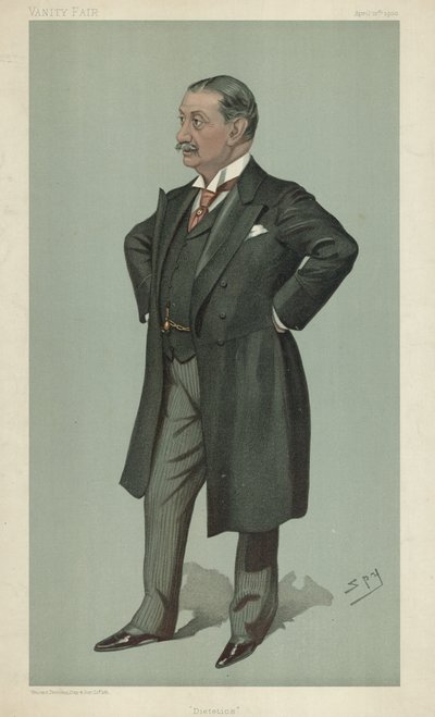 Dr Nathaniel Edward Yorke-Davis, Diyetetik, 12 Nisan 1900, Vanity Fair karikatürü by Leslie Matthew Ward