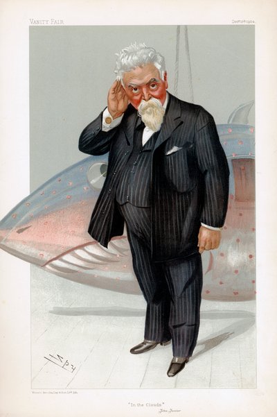 Hiram Stevens Maxim, Amerika doğumlu İngiliz mucit ve mühendis, 1904 by Leslie Matthew Ward