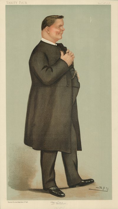 James Edward Cowell Weldon, The Bishop-Designate of Calcutta, Calcutta, 17 Kasım 1898, Vanity Fair karikatürü by Leslie Matthew Ward