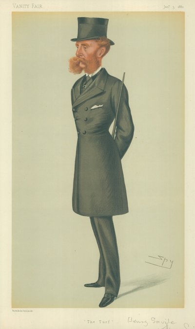 Lord Dorchester, The Turf, 24 Mart 1877, Vanity Fair karikatürü by Leslie Matthew Ward