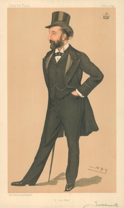 Lord Tweedmouth, Geç kırbaç, 12 Temmuz 1894, Vanity Fair karikatürü by Leslie Matthew Ward