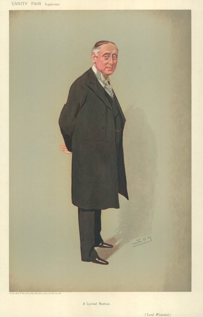 Lord Weardale, alaycı bir radikal, 25 Temmuz 1906, Vanity Fair karikatürü by Leslie Matthew Ward