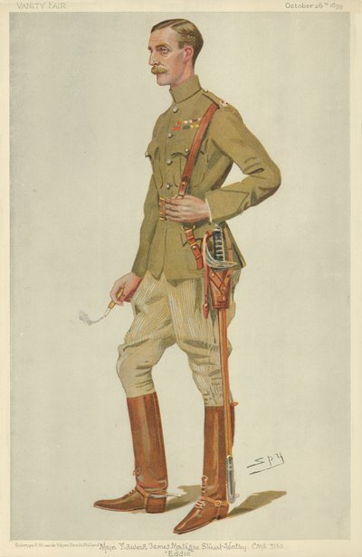 Binbaşı Edward James Montagu Stuart-Wortley, Eddie, 26 Ekim 1899, Vanity Fair karikatürü by Leslie Matthew Ward