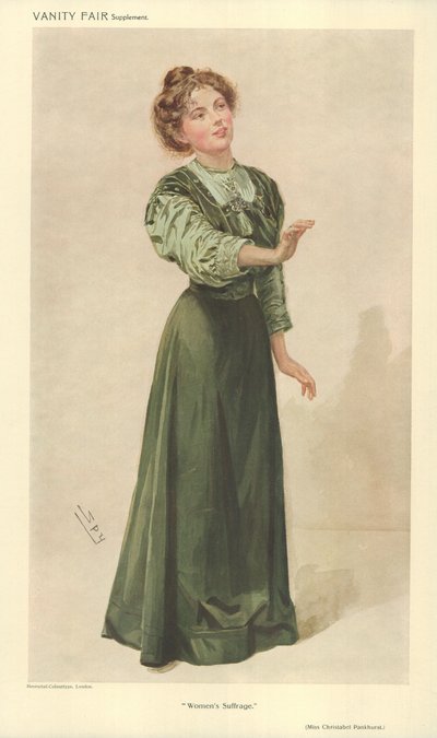 Bayan Christabel Pankhurst by Leslie Matthew Ward