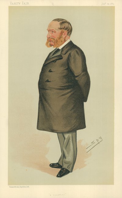 Bay Charles Henry Wilson, Bir gecekondu, 24 Ocak 1885, Vanity Fair karikatürü (renkli taş) by Leslie Matthew Ward