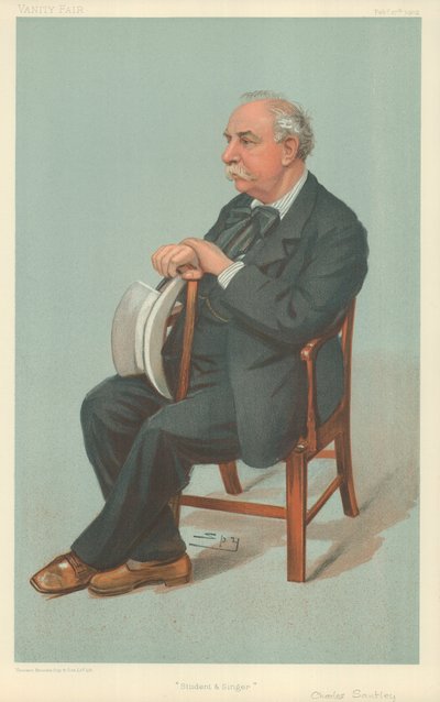 Bay Charles Santley, Öğrenci ve şarkıcı, 27 Şubat 1902, Vanity Fair karikatürü by Leslie Matthew Ward