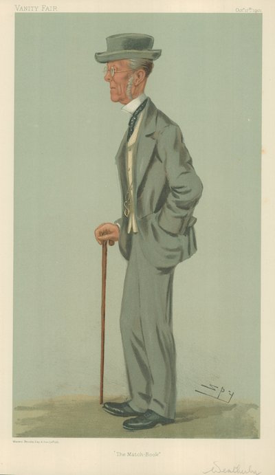 Bay Edward Weatherby, Kibrit kitabı, 17 Ekim 1901, Vanity Fair karikatürü by Leslie Matthew Ward