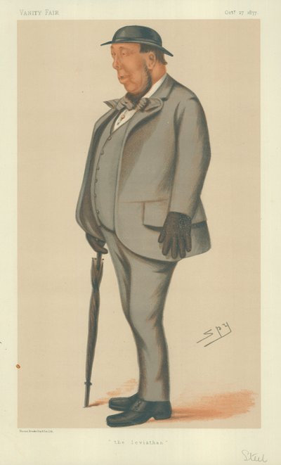 Bay Henry Steel, Leviathan, 27 Ekim 1877, Vanity Fair karikatürü by Leslie Matthew Ward