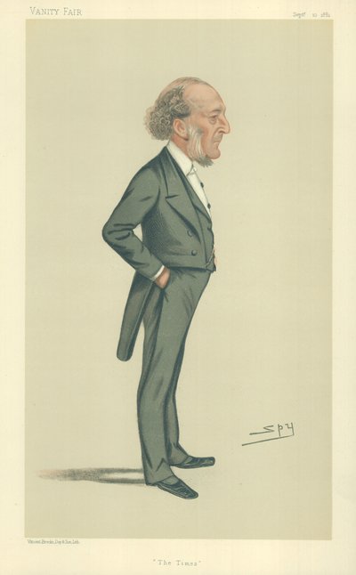 Bay John Walter, The Times, 10 Eylül 1881, Vanity Fair karikatürü by Leslie Matthew Ward