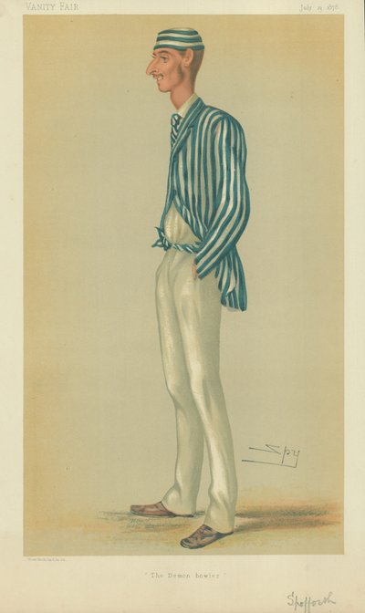 Bay Markham Spofforth, iblis melon, 13 Temmuz 1878, Vanity Fair karikatürü by Leslie Matthew Ward