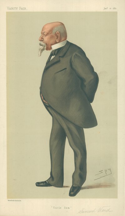 Bay Samuel Ward, Sam Amca, 10 Ocak 1880, Vanity Fair çizgi filmi by Leslie Matthew Ward
