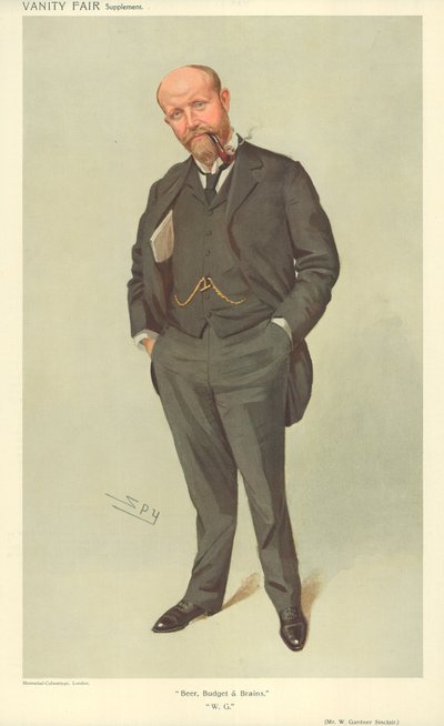 Bay W Gardner Sinclair, Bira Bütçesi ve Beyin, 21 Temmuz 1909, Vanity Fair karikatürü by Leslie Matthew Ward