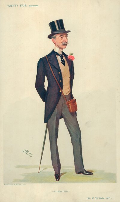 Bay W Hall Walker MP, Şanslı bir sahip, 21 Haziran 1906, Vanity Fair karikatürü by Leslie Matthew Ward
