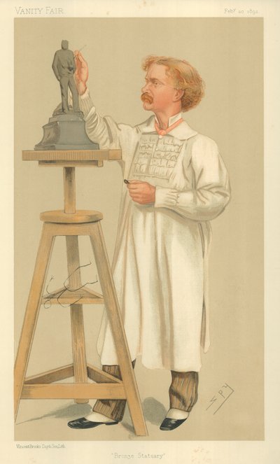 Bay William Hamo Thornycroft, Bronz Heykel, 20 Şubat 1892, Vanity Fair karikatürü by Leslie Matthew Ward