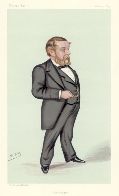 Richard Anthony Proctor, İngiliz astronom, matematikçi ve popüler bilim yazarı, 1883 by Leslie Matthew Ward